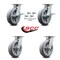 Service Caster 8 Inch Kingpinless Thermoplastic Rubber Wheel Caster Swivel Locks 2 Brakes, 4PK SCC-KP30S820-TPRRF-SLB-BSL-2-BSL-2 - alternate 2